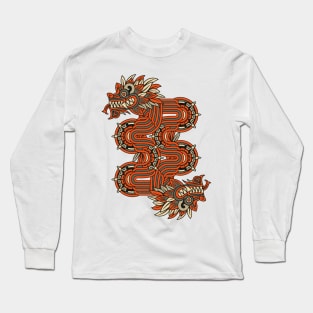 Aztec Red Dragon Long Sleeve T-Shirt